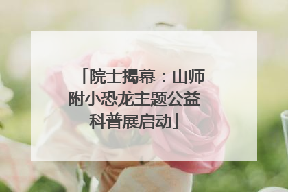 院士揭幕：山师附小恐龙主题公益科普展启动