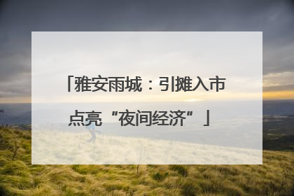 雅安雨城：引摊入市 点亮“夜间经济”