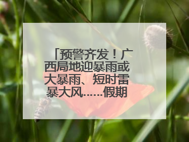 预警齐发！广西局地迎暴雨或大暴雨、短时雷暴大风……假期返程注意→