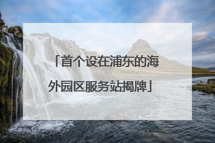 首个设在浦东的海外园区服务站揭牌