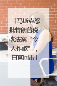 马斯克怒批特朗普税改法案“令人作呕”，白宫回击