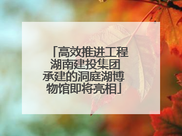 高效推进工程 湖南建投集团承建的洞庭湖博物馆即将亮相