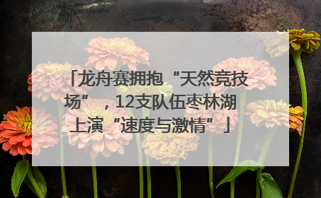 龙舟赛拥抱“天然竞技场”，12支队伍枣林湖上演“速度与激情”