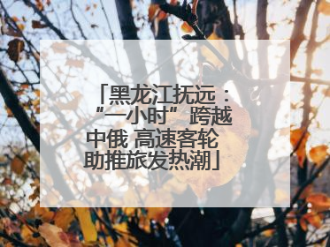 黑龙江抚远：“一小时”跨越中俄 高速客轮助推旅发热潮