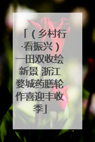 （乡村行·看振兴）一田双收绘新景 浙江婺城药膳轮作喜迎丰收季