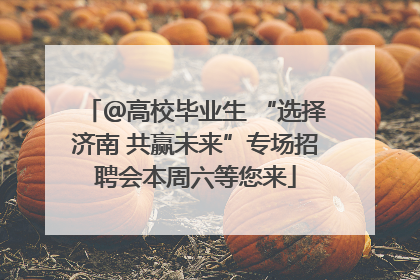 ＠高校毕业生 “选择济南 共赢未来”专场招聘会本周六等您来