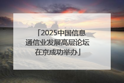 2025中国信息通信业发展高层论坛在京成功举办