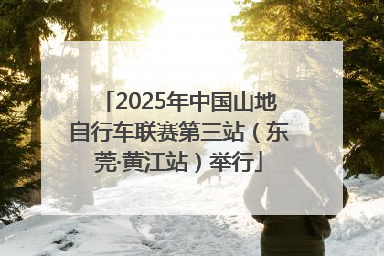 2025年中国山地自行车联赛第三站（东莞·黄江站）举行