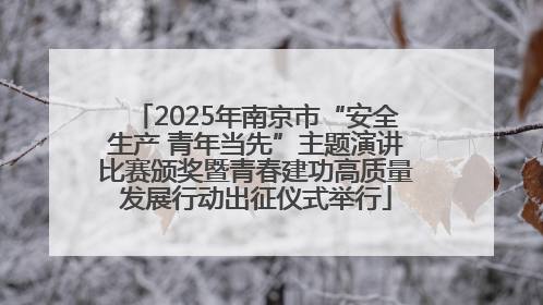 2025年南京市“安全生产 青年当先”主题演讲比赛颁奖暨青春建功高质量发展行动出征仪式举行