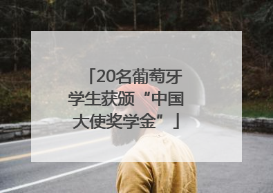 20名葡萄牙学生获颁“中国大使奖学金”