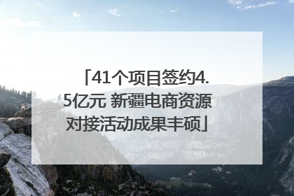 41个项目签约4.5亿元 新疆电商资源对接活动成果丰硕