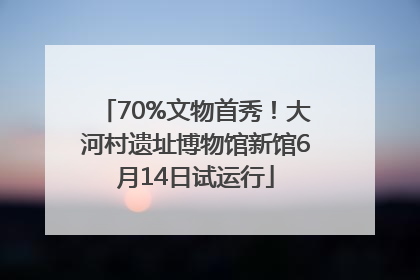 70%文物首秀！大河村遗址博物馆新馆6月14日试运行