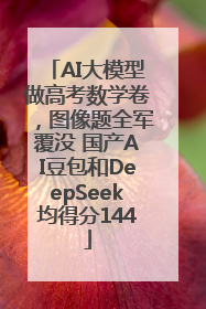 AI大模型做高考数学卷，图像题全军覆没 国产AI豆包和DeepSeek均得分144