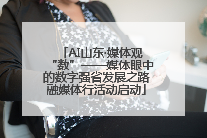 AI山东·媒体观“数”——媒体眼中的数字强省发展之路融媒体行活动启动